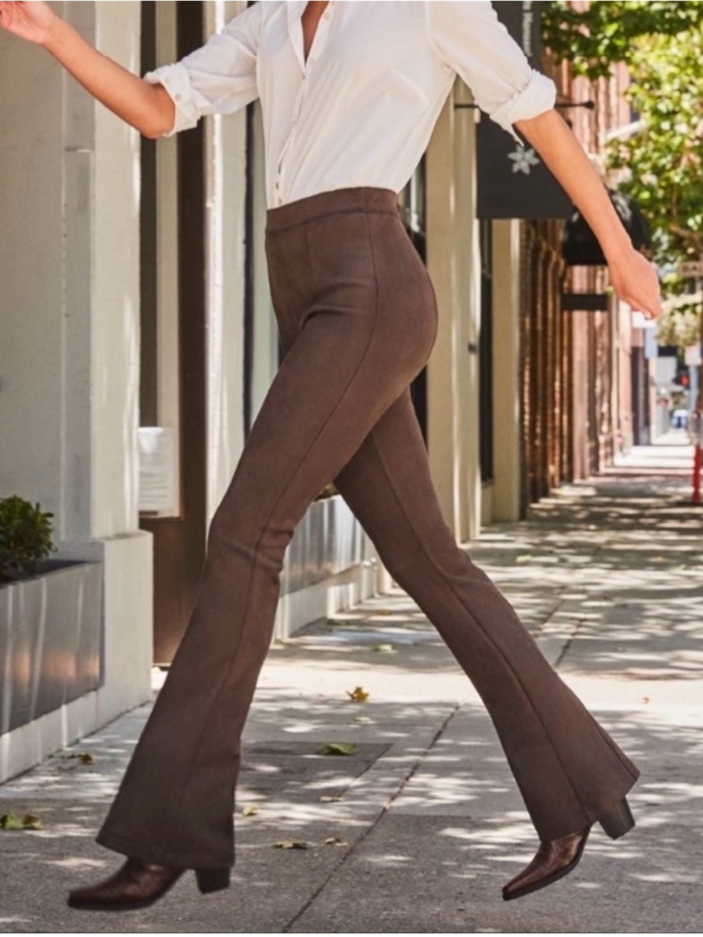 SPANX Brown Bootcut Flare Pants